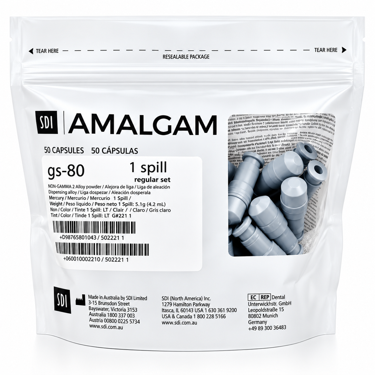 Sdi Gs 80 - 1 Spill Capsules Amalgam