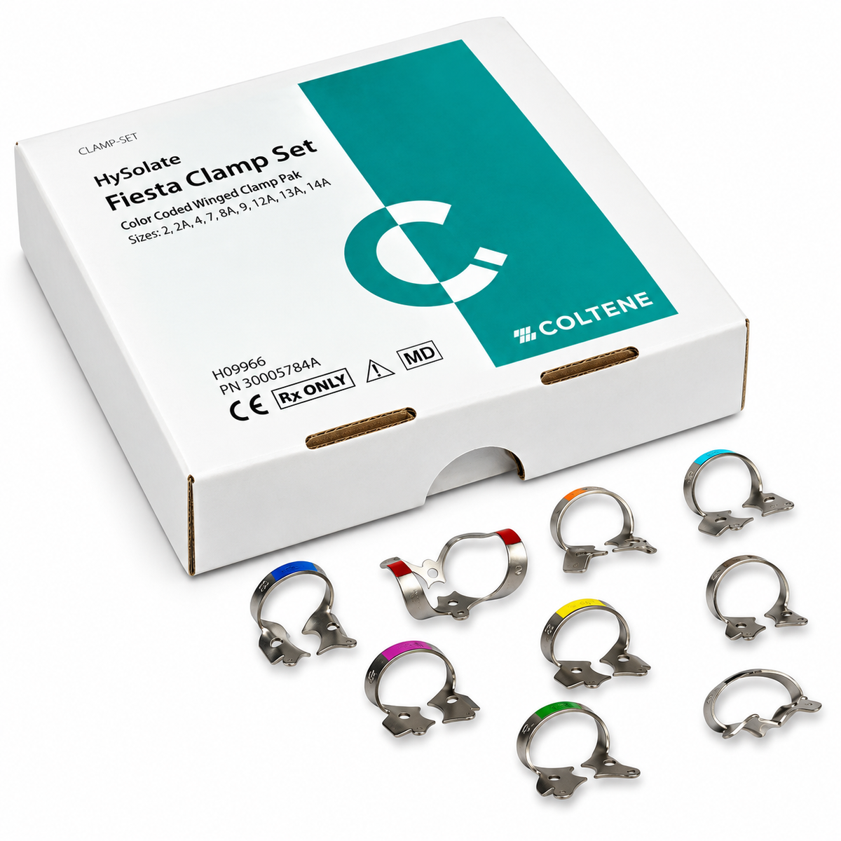 Coltene Fiesta Color Coded Dental Dam Clamps