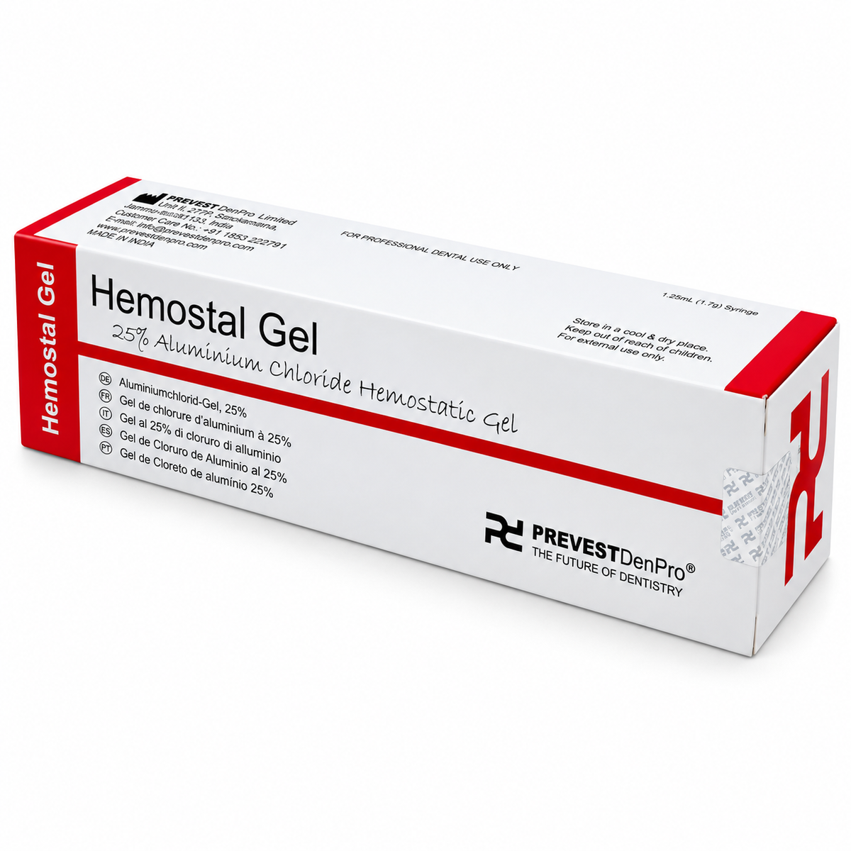 Prevest Hemostal Gel 25% Aluminium Chloride Hemostatic Gel 3g
