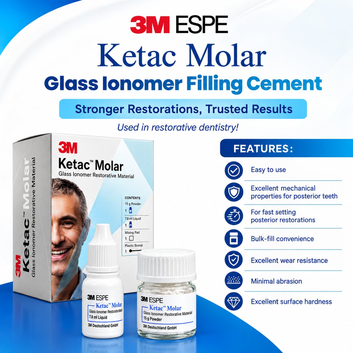 3m Espe Ketac Molar Glass Ionomer Filling Cement