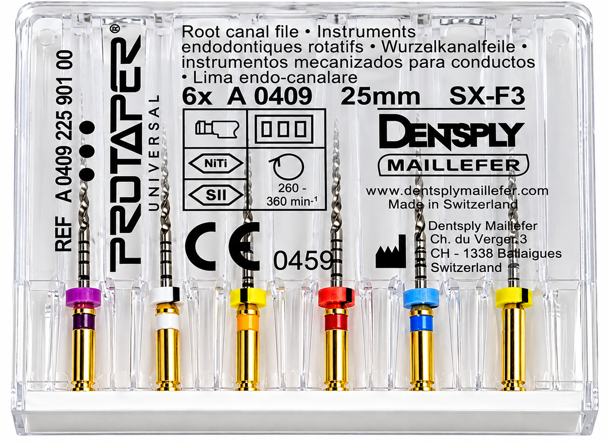 Dentsply Protaper Gold Rotary Files 25mm